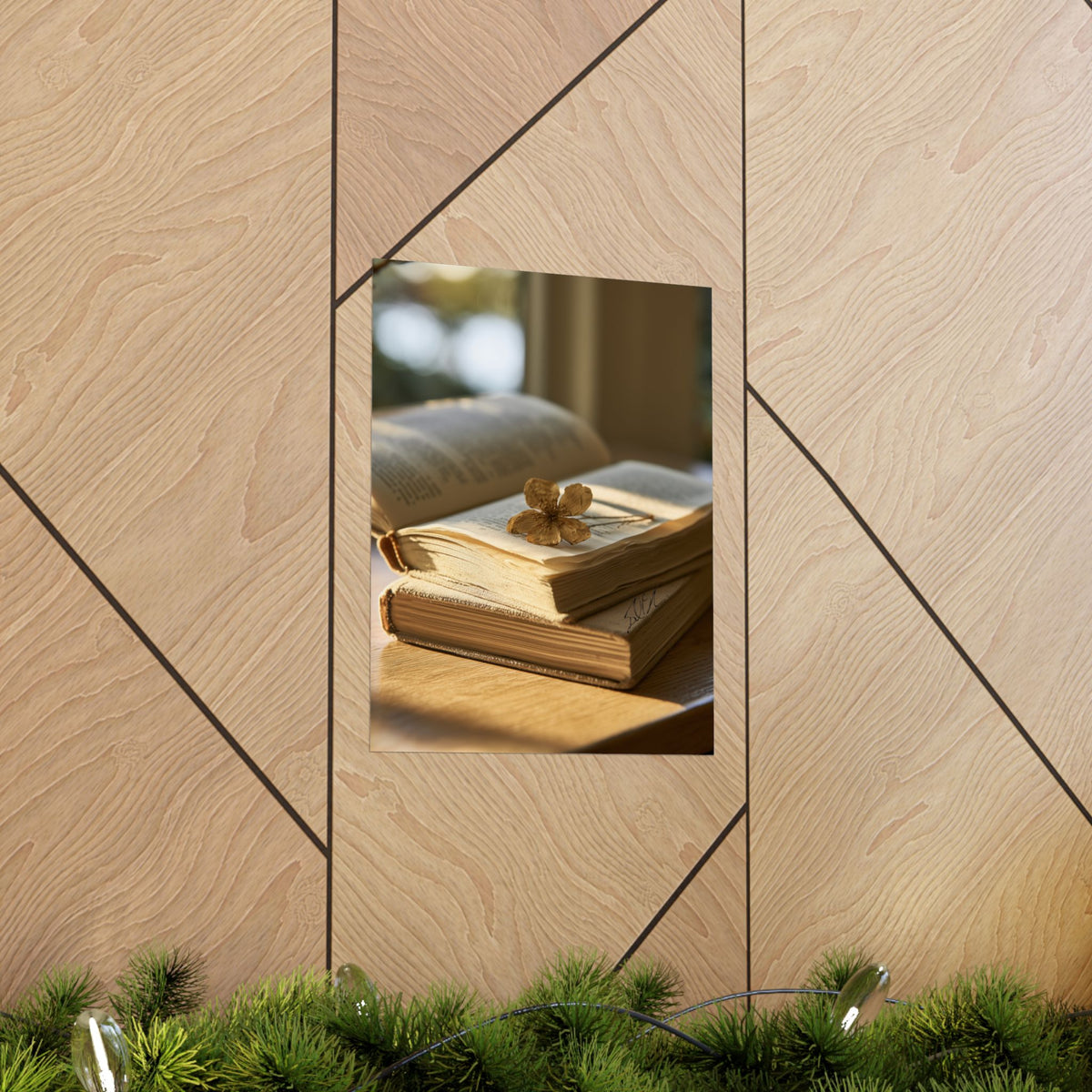 PressedByPages — Cozy Sunlit Books Matte Vertical Print