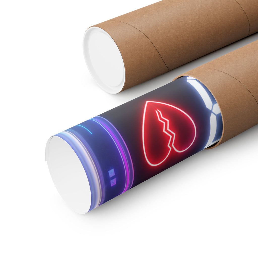 8:08 Neon Alarm Clock Poster — 8:08 Broken Heart Matte Horizontal Print