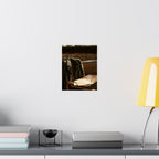 Lingering Lines Matte Poster — Nostalgic School Desk Wall Art