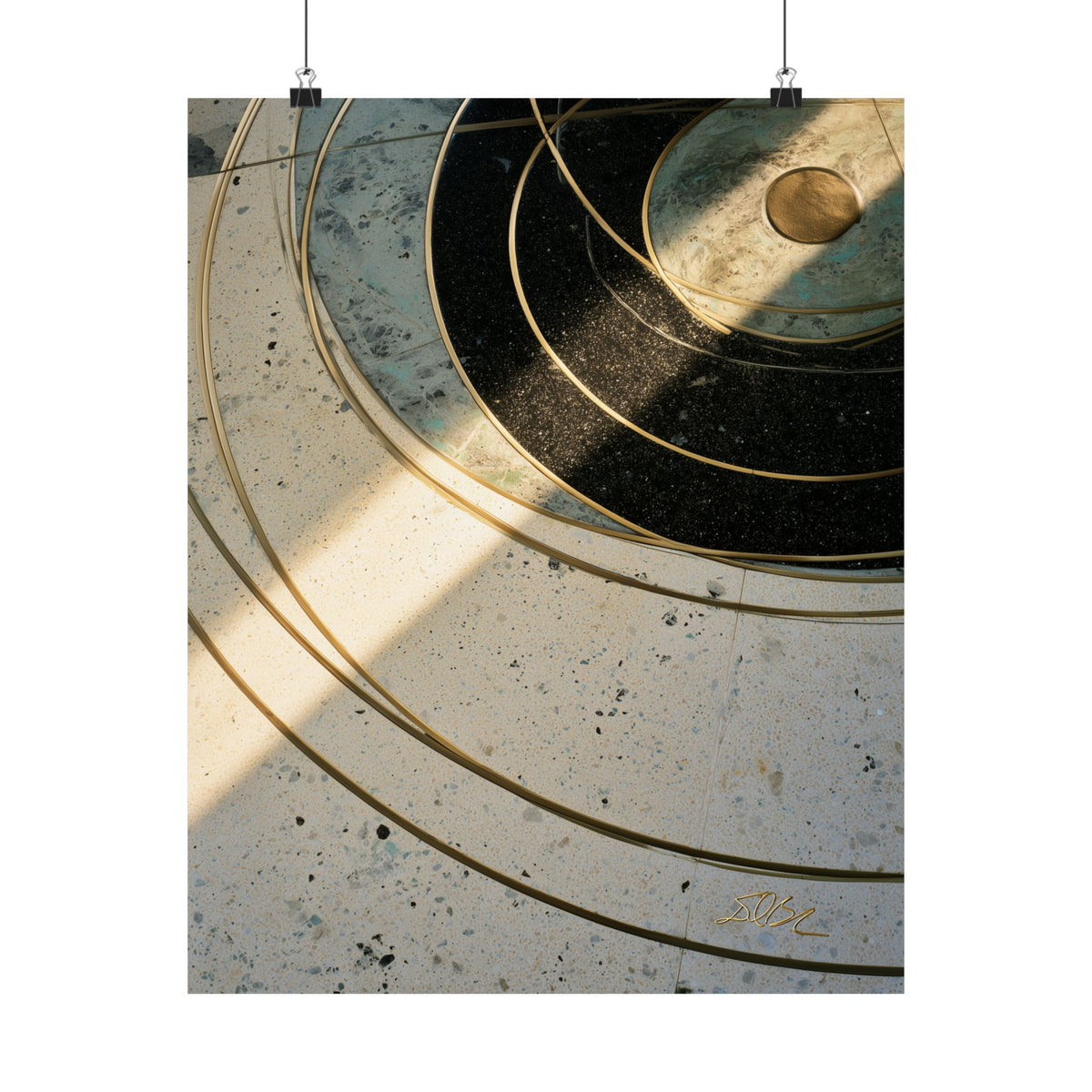 Abstract Transit Lines Matte Poster — Minimalist Celestial Wall Art