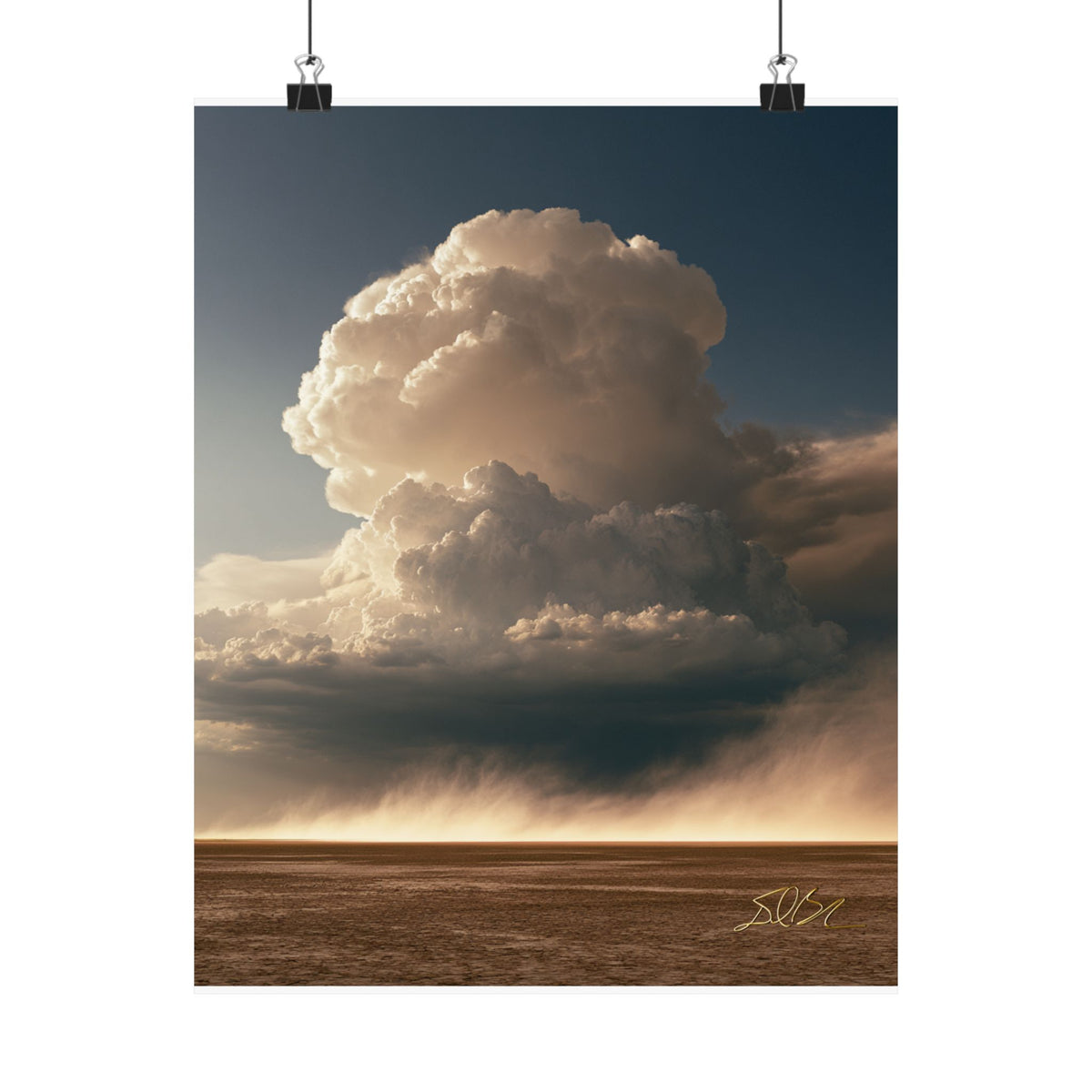 The Charge — Dramatic Cumulus Landscape Vertical Wall Art