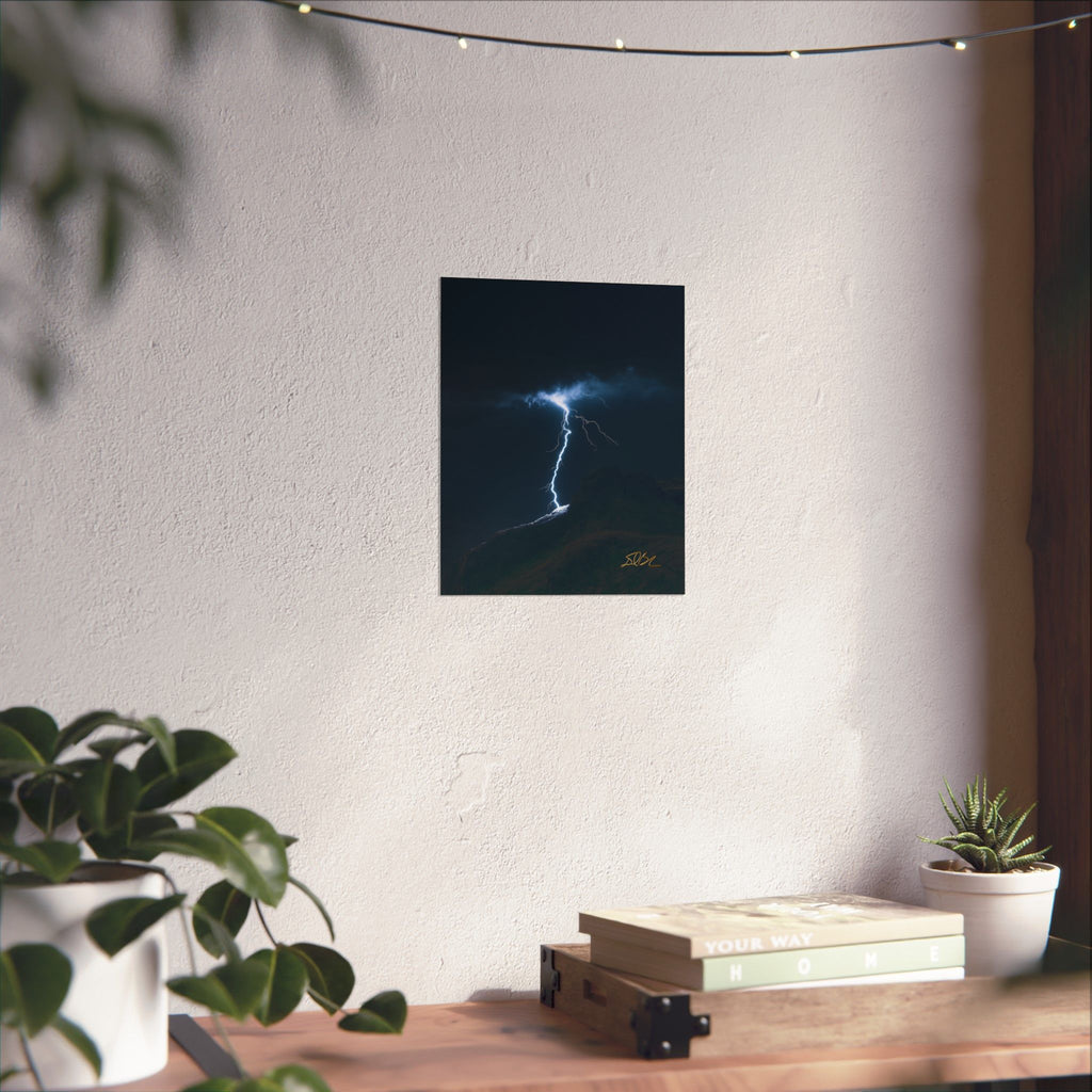 The Strike — Dramatic Night Storm Wall Art